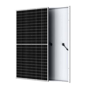 Front and back view of solar panel