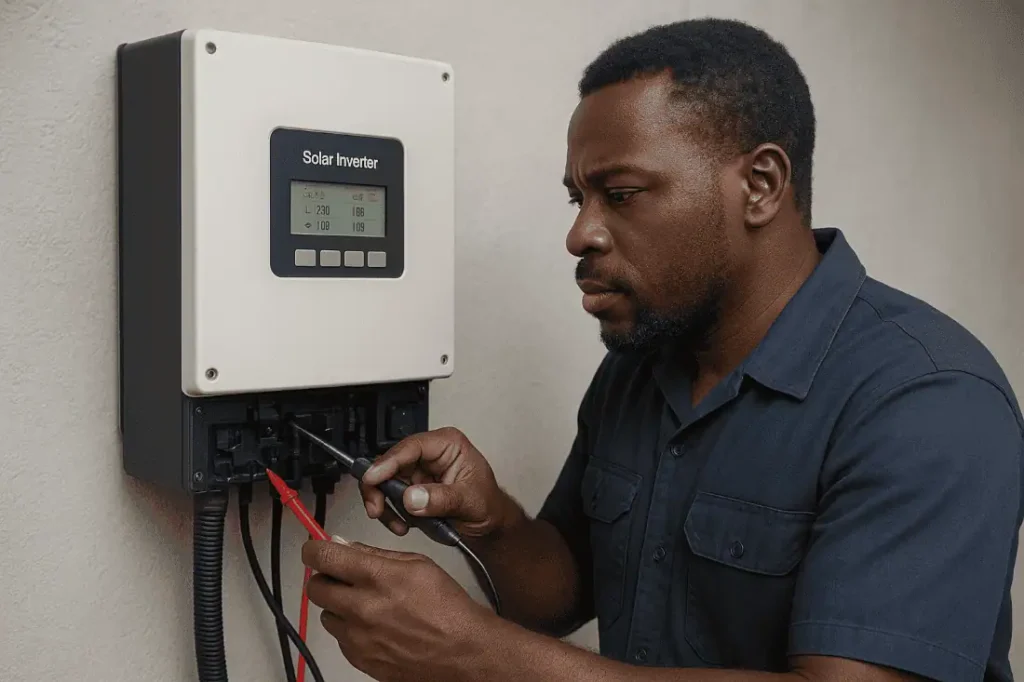 Why is my solar inverter beeping