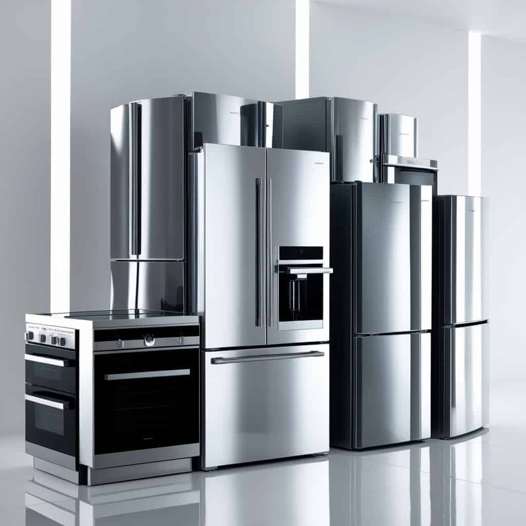 Home appliances neatly arranged