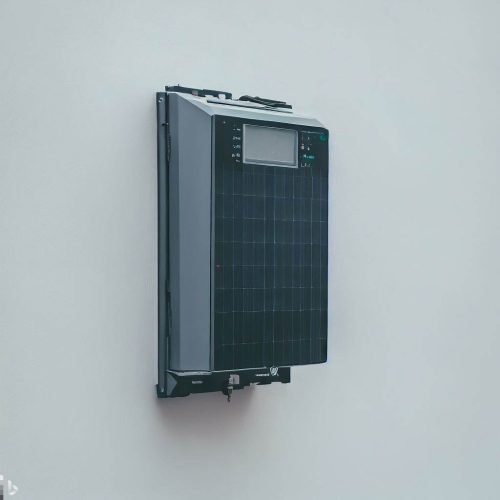 Solar inverter mounted on a wall
