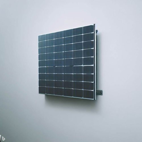Solar panels mounted on a wall
